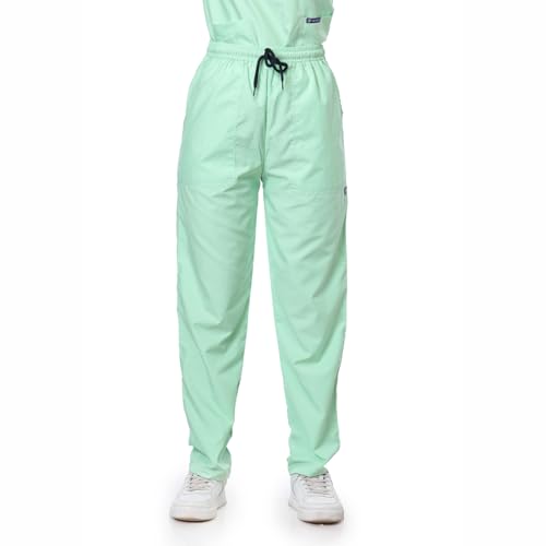 Image of Women's 5-Pocket Scrub Suit | Set of Top & Pant | Half Sleeves | Mandarin Collar | Breathable Polyviscose Fabric | Comfortable | Durable | Uniform for Doctors Nurse & Dentist LG 5XL