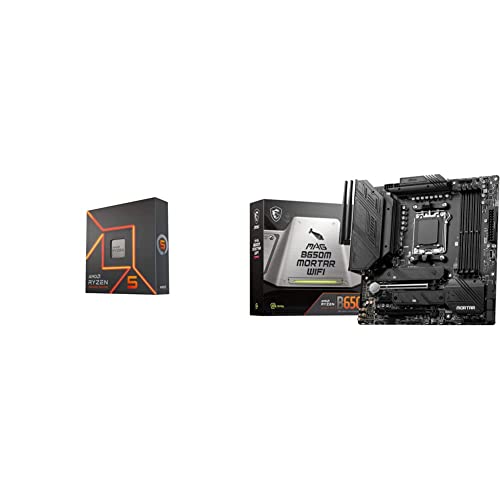 Image of AMD Ryzen 5 7600X 6-Core + MSI MAG B650M Mortar WiFi Gaming Motherboard