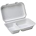 Produktbild Amazon Basics Einweg-Menübox, umweltfreundlich, kompostierbar und biologisch abbaubar, 2 Unterteilungen, 23 x 16 x 8 cm, 125 Stück