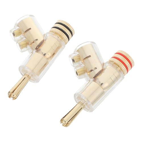 Conectores para cables de cobre dorados terminales de audio juego de 2 piezas