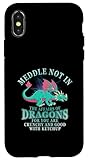 Installation facile Meddle Not in The Affairs of Dragons Funny Dragon Coque pour iPhone X/XS