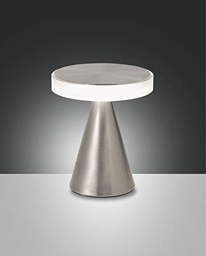 Fabas Luce 3386  34  178 Lampe de table LED neutre 8 W 720LM Touch Nickel satiné