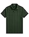 JMIERR Mens Polo Shirt Short Sleeve Casual Vintage Textured Button Down Knit Tee Shirts Old Money Clothes, 3XL, Green