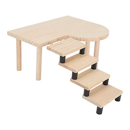 Plate-forme en bois pour hamster et rongeurs avec échelle de jeu - 5