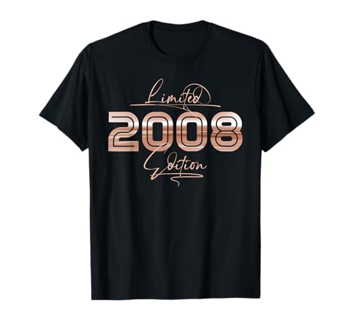 Limited 2008 Edition Modern Retro Aesthetic Birthday Camiseta