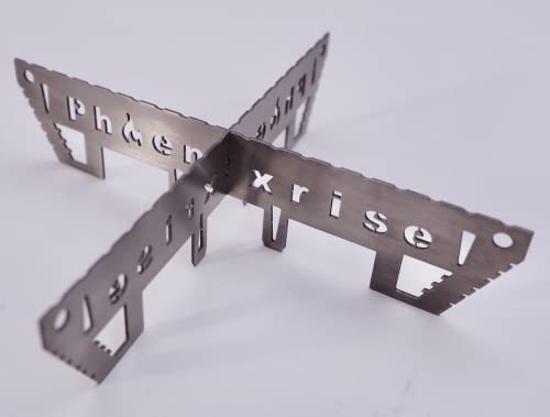 フェニックスライズ(Phoenixrise) アルコールストーブ用五徳(チタン・大) ゴトク アルコールストーブ用 十字ゴトク コンパクト 軽量 携帯性 チタン