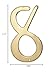 HIllman 847050 4-Inch Nail-On Traditional Solid Brass House Number 8