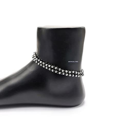 German Silver Nazariya Thread Adjustable Anklets
