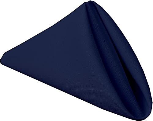 Cotton Cloth Napkins 18x18 Inch- Navy Blue, Set of 100 Dinner Napkins- Soft & Durable Eco-Friendly Napkin- Ideal for Weddings, Birthdays, Thanksgiving, Dinner Party, Restaurant & Dining Accessories