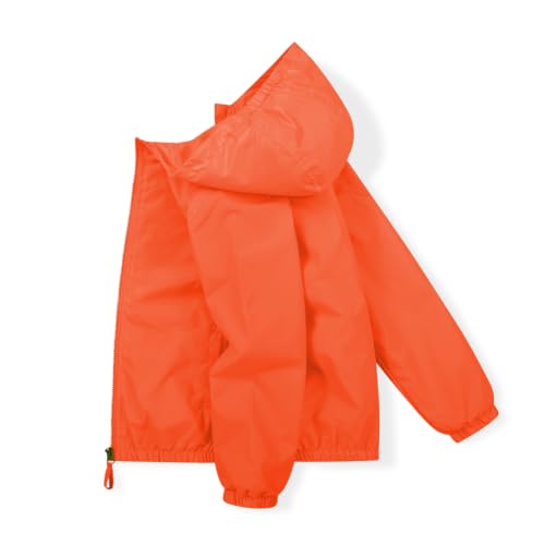 Image of SNOW DREAMS Boys Waterproof Rain Jacket Windbreaker Lightweight Coat Kids Raincoat Outerwear