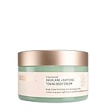 Biossance Squalane + Caffeine Toning Body Cream – Moisturizer for Firmness & Texture – Vegan and Fragrance-Free Skin Care – Nourishes, Tones & Supports Moisture Barrier for All Skin Types, 6.7 Fl Oz