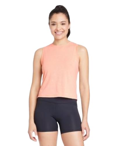 All in Motion Women's Cropped Active Tank Top (US, Alpha, X-Small, Regular, Regular, Heathered Orange)