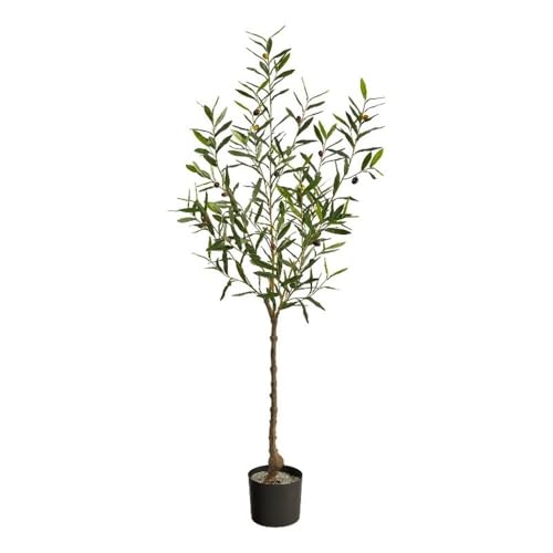 Pemberly Row 60" Olive Artificial Tree in Black Planter