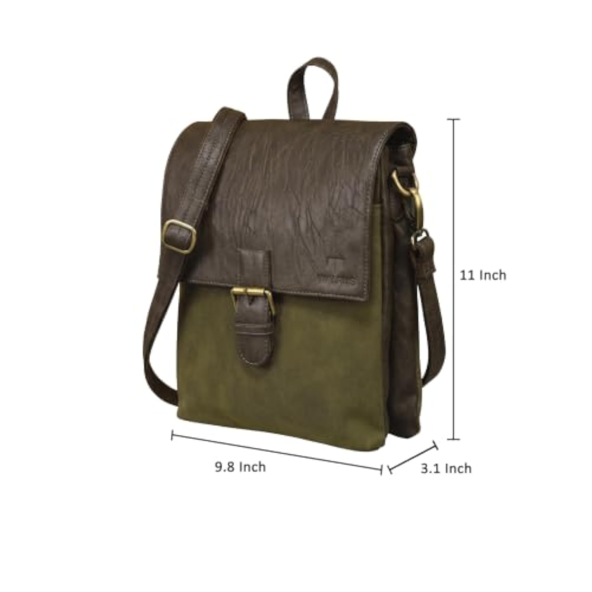 Vegan Leather Unisex Sling Bag, Travel & Office