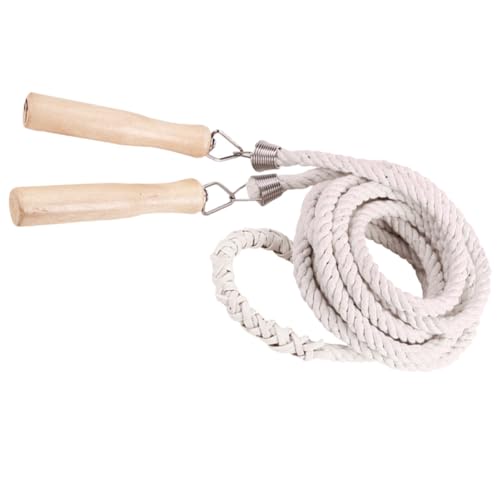 Corde à sauter de fitness de 7 mètres avec des poignées en bois