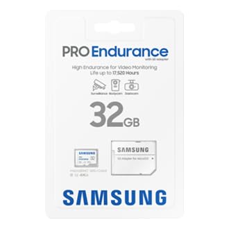 Samsung PRO Endurance Carte mémoire microSDXC UHS-I U3, 32 Go, Vitesse de lecture jusqu’à 100 Mo/s, avec Adaptateur, MB-MJ32KA