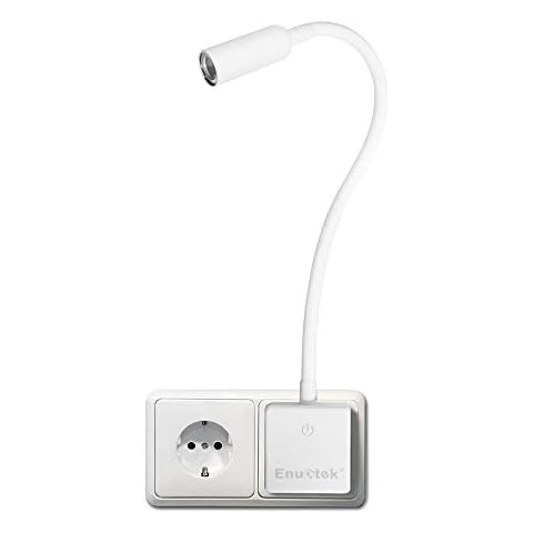 Lámpara de mesa LED ENUOTEK con enchufe, regulable y flexible Cover