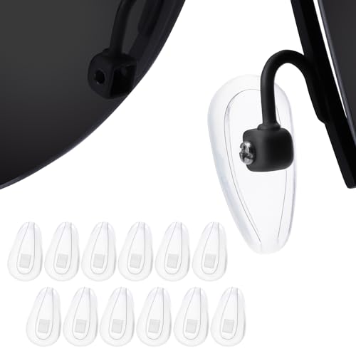Image of Clear Replacement Nose Pads for Oakley Tincup 0.5 Ti OX5099 /Wiretap 2.0 OX5152 /Base Plate OX3232 /Wingback SQ OX5148