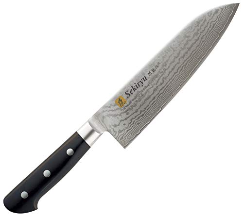 Sekiryu SR-VG100 Damasco Cuchillo de chef multiusos Santoku de 7" (180 mm)