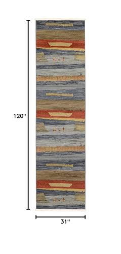 Tapete decorativo Unique Loom Fars Collection 80x305 cm azul miniatura 2