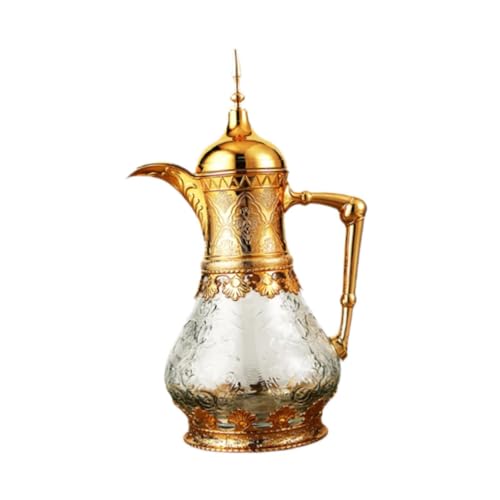 Cafetera aislada portátil en oro con interior de vidrio para servir café siempre caliente 7