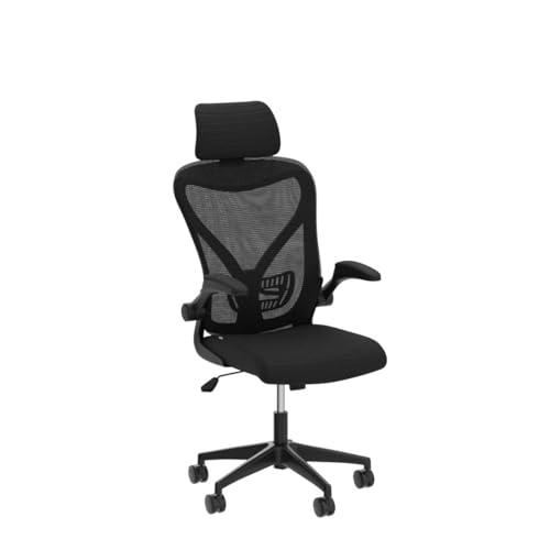Image of DROGO Marshal Pro Premium Ergonomic Office Chair for Work from Home, High Back Computer Chair with Mesh, Flip-up Armrest, Recline, Adjustable Seat & Lumbar Support | Mesh Chair for Office (Black)