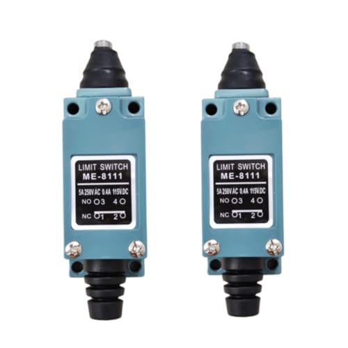 Szliyands Silver Contact Limit Switch，ME-8111 Plunger Momentary Limit Switch 1NC+1NO 2Pcs