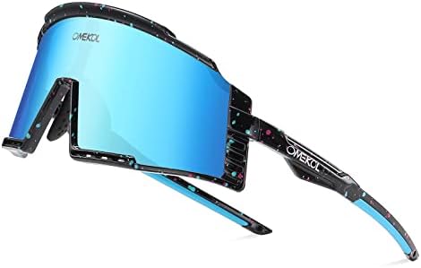 OMEKOL Sports Baseball Sunglasses Men Women Running Cycling Glasses Mountain Bike Goggles MTB Riding Bicycle Eyewear Outdoor(F5)