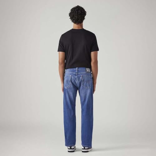 Image of Levi's Men's 505 Mid Indigo Straight Fit Mid Rise Jeans