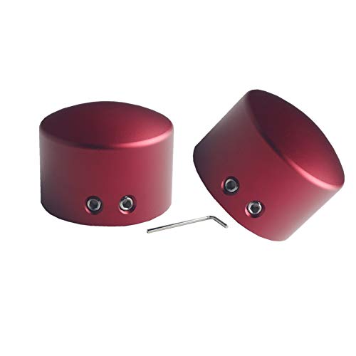 Capuchons d'essieu avant rouge JGR aluminium haut de gamme Harley