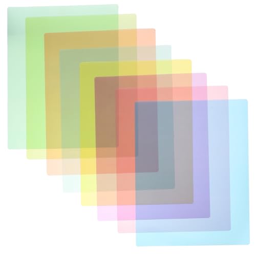 BCOATH 8 piezas Marcadores de Lectura Guía de PVC Colores Brillantes Tiras Resaltado para Estudiantes y Seguimiento Texto Puntos Libro Educativos para Adultos Uso Escolar y Biblioteca