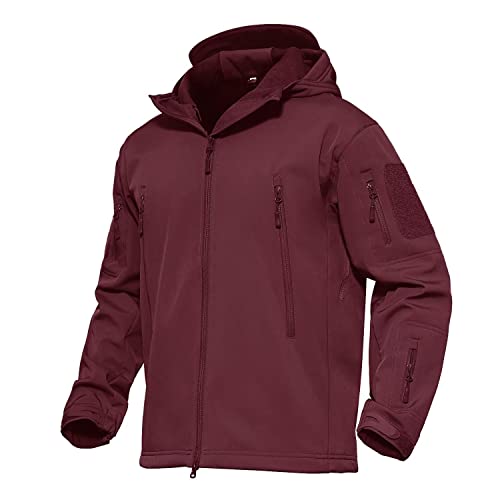 MAGCOMSEN Men's Jacket Tactical Performance Waterproof Softshell Jackets Fleece Lined Ski Snow Winter Windbreaker