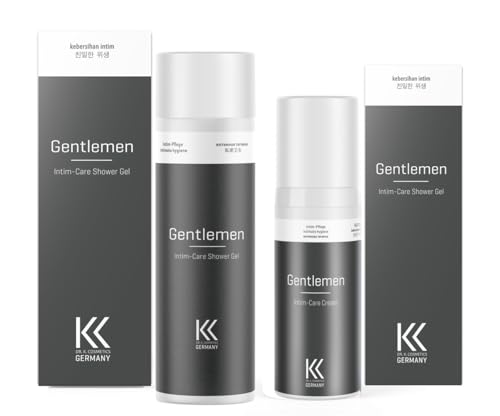 Gentlemen Intim Pflege Set mit Showergel & Creme, Intim-Care Shower Gel & Cream Set - für den Mann - vom Urologen (Experte für Intimpflege) entwickelt und betreut -Dr. K. Cosmetics