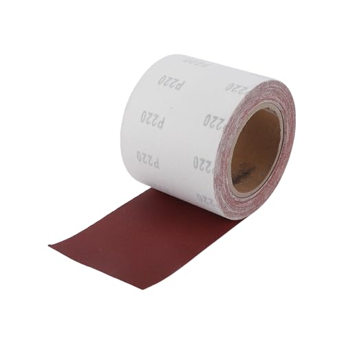 Papier abrasif P220 bande large de 10cm rouleau de 10m pour ponçage