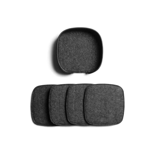 Image of DailyObjects Felt Desk Trio Bundle with Desk Mat|Coaster|Orb Mouse Pad - Limited Edition - Black