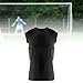 kowaku Men Padded Chest Rib Protector Vest Compression Shirt Gear Equipment Breathable Chest Protection for Rugby Baseball Softball, L