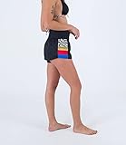 Hurley Women's Nascar Color Blocked 2.5' Boardshort Swimsuit, Black White, L - Image 5