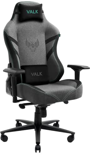 VALK Freya - Silla Gaming de Tela Transpirable, Silla Oficina Ergonomica, Reclinable 160º, Reposabrazos 4D, Base Aluminio,...