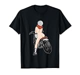 Ride Naked Nude Girl Riding Motorcycle Cafe Racer T-Shirt