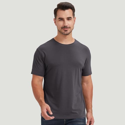 Image of netdraw Men's Ultra Soft Bamboo Viscose Cotton T-Shirt S-3XL | Moisture Wicking, Lightweight, Cool-Touch, Everyday Casual, Lounge, Sleep & Undershirt