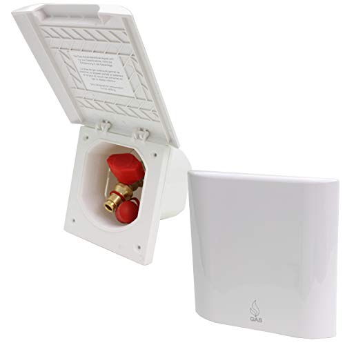 Enchufe de gas para exteriores tapa de suministro para caravana color blanco