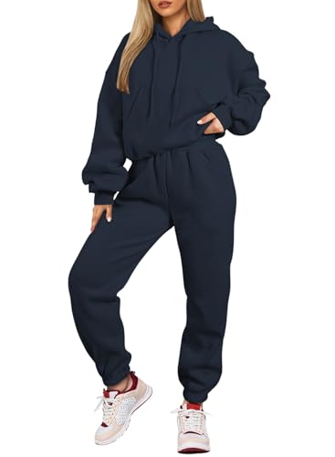 Herseas Fall Outfits for Women 2025 Matching Sets Two Piece Oversized Sweatsuits Fleece Bestselling Airport Sweatpants Jogger Pants