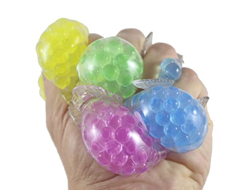 Bulk - 12 Cute Fish Water Bead Filled Squeeze Stress Balls - Squishy Toy - Sensory Fidget (Random Colors) #TOP3