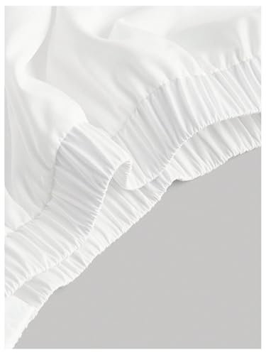 GORGLITTER Women's Mini Eyelet Skirt Tiered Ruffle High Waisted A Line Summer Skirts3