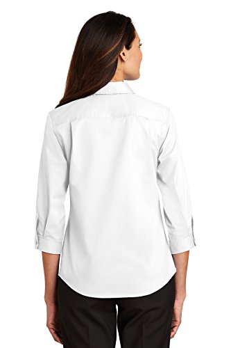Port Authority Women's 3/4-Sleeve SuperPro Twill Button-Down Shirt2
