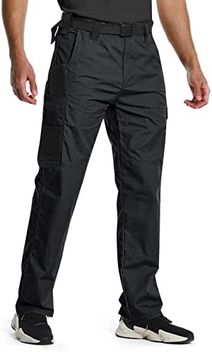 EPOEW Men's Tactical Pants Water Resistant Ripstop Cargo Pants for Men Multi-Pockets Work Pants for Military Outdoor Survival