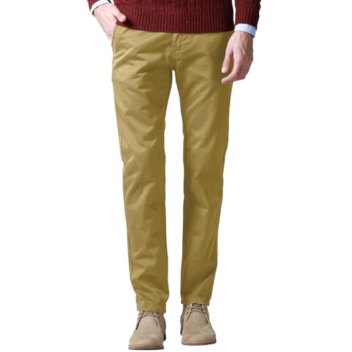 Image of Match Mens Regular-Fit Casual Flat Front Chino Pants