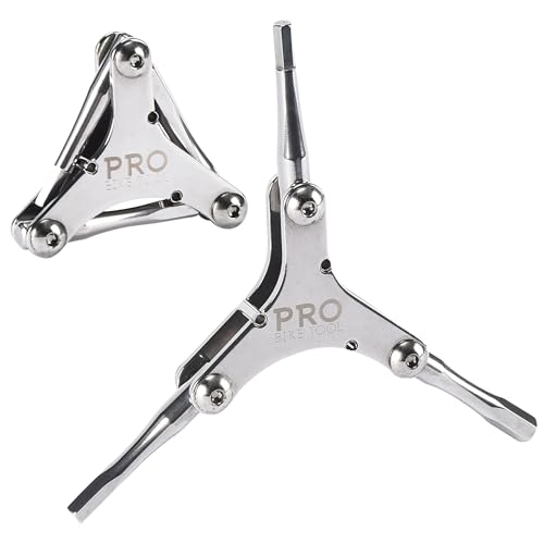 PRO BIKE TOOL Bike Multitool - Mini Bike Tri Tools in Silver - Multifunctional and Compact Allen Key Set - 3 in 1,HEX 4/5/6 Steel - Ideal for Mountain Biking,Bicycle Repair,and Cycling Maintenance