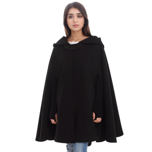 GRACEART Longue Cape à Capuche Poncho Veste Blouson Manteau Robes
