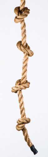 Knotted Manila Gym Climbing Rope (1.5 Thick X 15 FT Long)